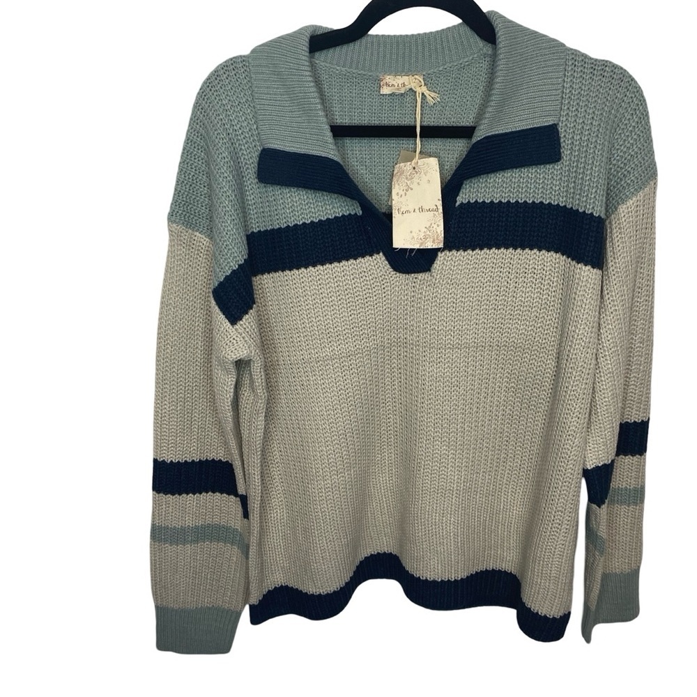 NWT Women’s Hem & Thread Sweater size Large